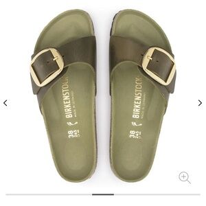 Birkenstock Madrid Big Buckle Olive Green Sandals